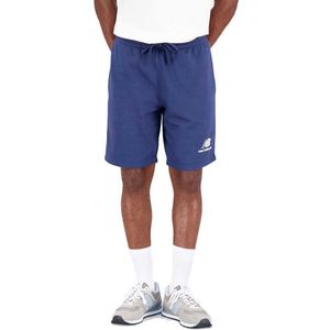New Balance Essentials Stacked Logo French Terry Shorts Blauw M Man