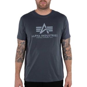 Alpha Industries Basic Reflective Print Short Sleeve T-shirt Grijs 3XL Man