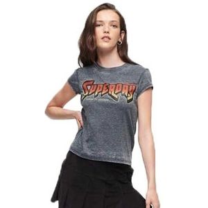 Superdry Graphic Rock Band Short Sleeve T-shirt Grijs XS Vrouw