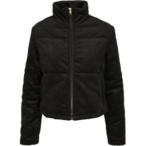 Urban Classics Corduroy Puffer Jacket Zwart XL Vrouw