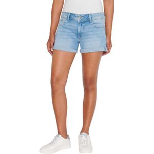 Pepe Jeans Relaxed Mw Fit Denim Shorts Blauw 30 Vrouw