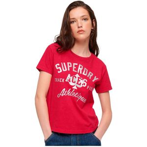 Superdry College Scripted Graphic Short Sleeve T-shirt Rood XS Vrouw