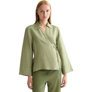 Scotch & Soda Wrap Tie Closure Overhemd Met Lange Mouwen