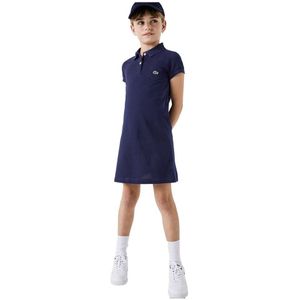 Lacoste Ej2816 Short Sleeve Dress Blauw 12 Years Meisje