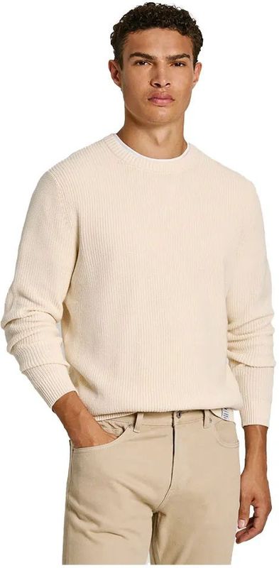 Pepe Jeans - PM702443 - Gebreide Trui - Wit - Casual - Katoen