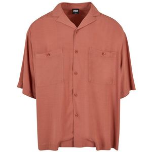 Urban Classics Oversized Resort Short Sleeve Shirt Oranje M Man