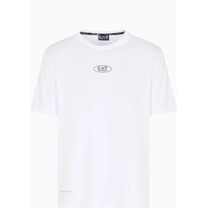 Ea7 Emporio Armani Blue Sport T-shirt Met Korte Mouwen