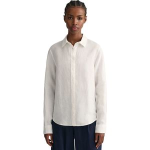 Gant Reg Chambray Long Sleeve Shirt Wit 40 Vrouw