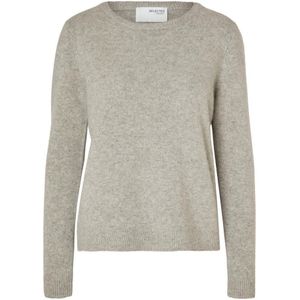 Selected Manila Cashmere O Neck Sweater Grijs XS Vrouw
