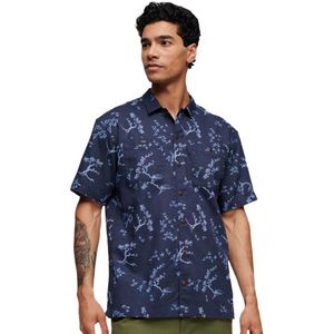 Superdry Beach Short Sleeve Shirt Blauw 3XL Man