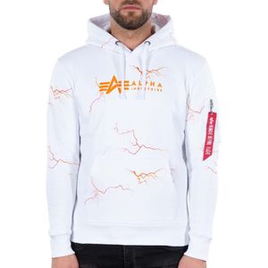 Alpha Industries Lightning All Over Print Hoodie Wit S Man