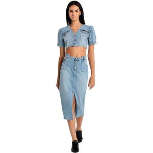 Lois - 411482610 - Denim Rok - Blauw - Casual - Katoen en Polyester