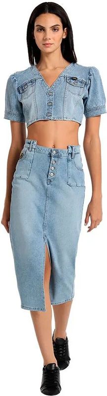 Lois - 411482610 - Denim Rok - Blauw - Casual - Katoen en Polyester