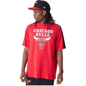 New Era Nba Colour Block Os Chicago Bulls Short Sleeve T-shirt Rood XS Man