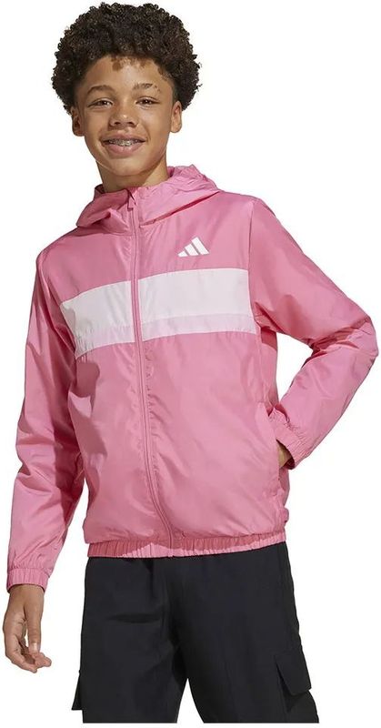 adidas Windjack - Junioren - Zwart - 100% Gerecycled Polyester - Waterafstotende