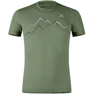 Montura Merino Skyline Short Sleeve T-shirt Groen XL Man