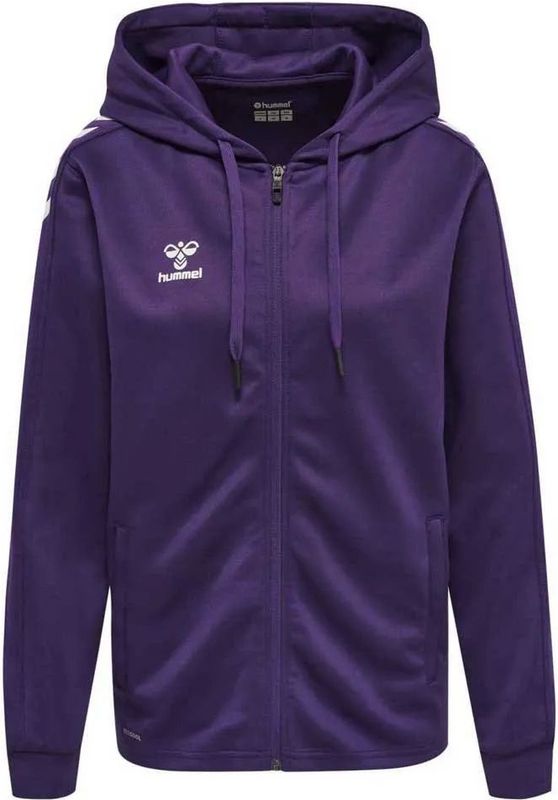 Hummel - Core Xk Poly Sweatshirt - Zwart - Sweatstof - Capuchon met Rits