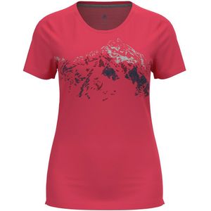Odlo F-dry Print Short Sleeve T-shirt Roze XS Vrouw