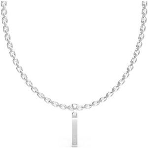 Guess X Plate Necklace Zilver  Man