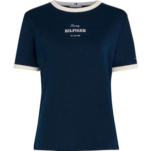 Tommy Hilfiger Monotype Stripe Regular Fit T-shirt Met Korte Mouwen