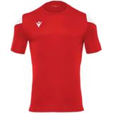 Macron - Polis Shirt - Korte Mouw - Rood/Wit - Kinderen