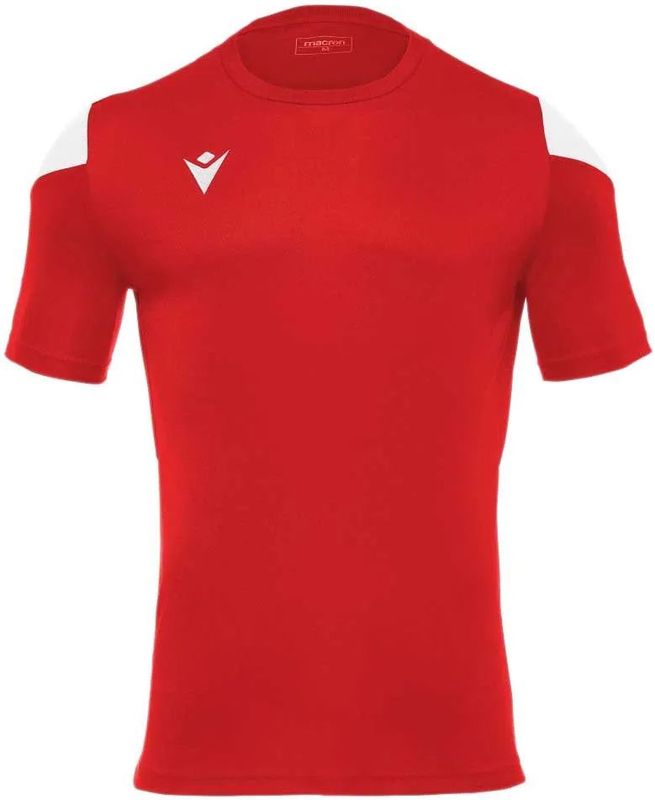 Macron - Polis Shirt - Korte Mouw - Rood/Wit - Kinderen
