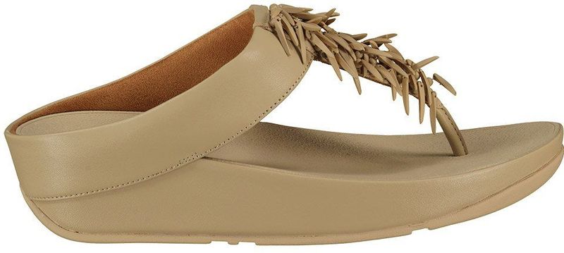 Fitflop Rumba Beaded Leather Toe-post Slippers