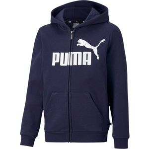 Puma Essential Full Zip Sweatshirt Blauw 110 cm Jongen