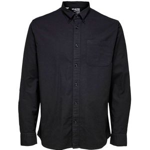 Selected Egrick-ox Flex Long Sleeve Shirt Zwart 3XL Man
