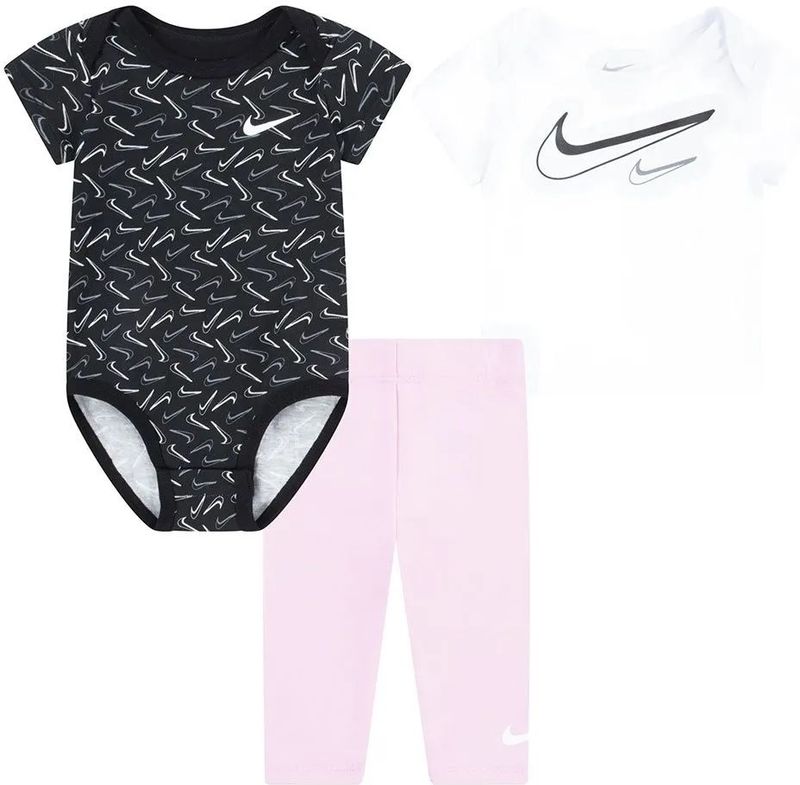 Nike - Kids Set Swoosh Logo - Trainingspak - Roze - 3 Eenheden