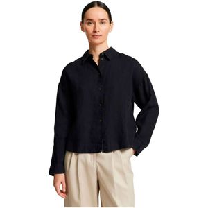 Selected Femme - Blouse - Zwart - Linnen