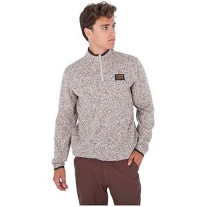 Hurley Mesa Ridgeline Half Zip Sweater Beige M Man