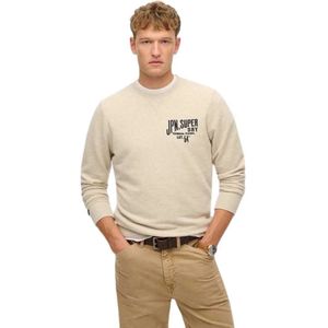 SUPERDRY - Workwear Applique - Sweatshirt - Grijs - Katoen