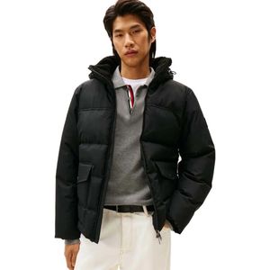 TOMMY HILFIGER - Korte Parka - Zwart - Polyamide - Waterafstotend en Isolerend