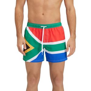 Sundek Elasticated Waistband Recycled Polyester Repreve South Africa Flag Zwembroek