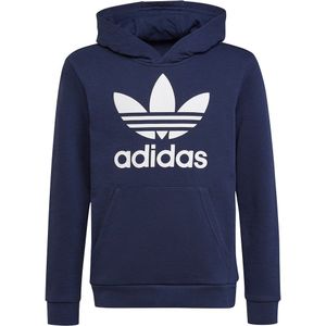 Adidas Originals Trefoil Hoodie Blauw 7-8 Years Jongen