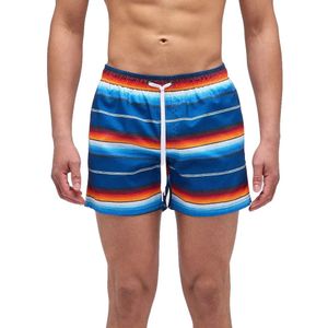 Sundek Elastic Waist And El Paso Stripes Print Zwembroek