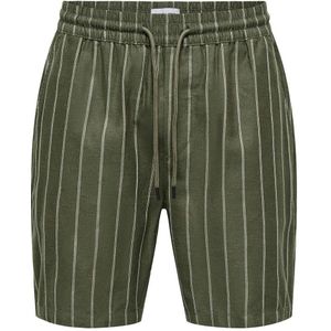 Only & Sons Tel Stripe 0139 Shorts Groen 2XL Man