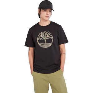 Timberland Tree Logo Seasonal Camo Short Sleeve T-shirt Bruin S Man