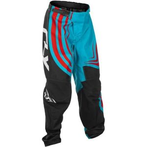 Fly Racing - F 16 - Broek - Cyaan Zwart Rood
