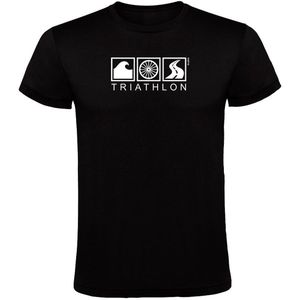 Kruskis Triathlon Short Sleeve T-shirt Zwart 2XL Man