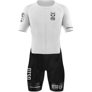 Otso Black & White Korte Mouw Triatlonpak