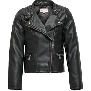 Only Konfreya Faux Leather Jacket Zwart 13 Years Meisje