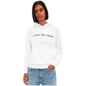 Calvin Klein Jeans Core Institutional Logo Hoodie Wit XS Vrouw