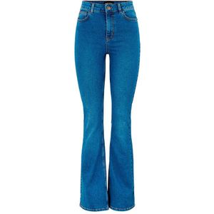 Pieces Peggy Flared High Waist Jeans Blauw L Vrouw