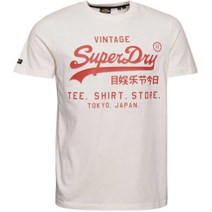 Superdry Embossed Vintage Logo Short Sleeve T-shirt Beige S Man