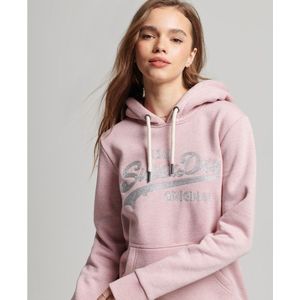 Superdry Vl Scripted Coll Hoodie Roze S Vrouw