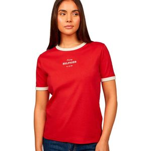 Tommy Hilfiger - Korte Mouwen T-shirt - Wit - 100% Regeneratief Katoen
