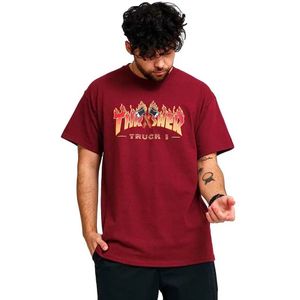 Thrasher Truck 1 Maroon T-shirt Met Korte Mouwen