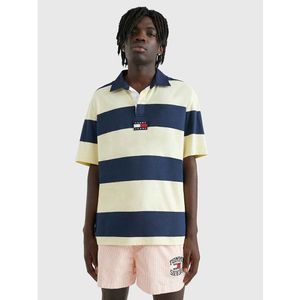 Tommy Jeans Skater Bold Stripe Rugby Short Sleeve Polo Blauw M Man